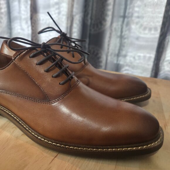 Vince Comuto Men's Lawson Oxford Cognac color size 9M NWT - Picture 3 of 10